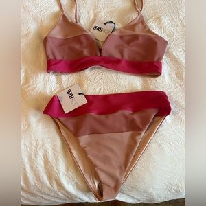 Beach Riot Ribbed Highwaisted Two Piece